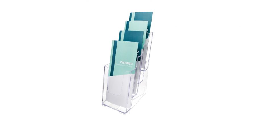 Multi-Compartment Tiered Literature Holder Leaflet Size List $29
