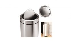 Simplehuman CW1442 Brushed S/S Swing Top 14.5 Gal Trash Can List $149