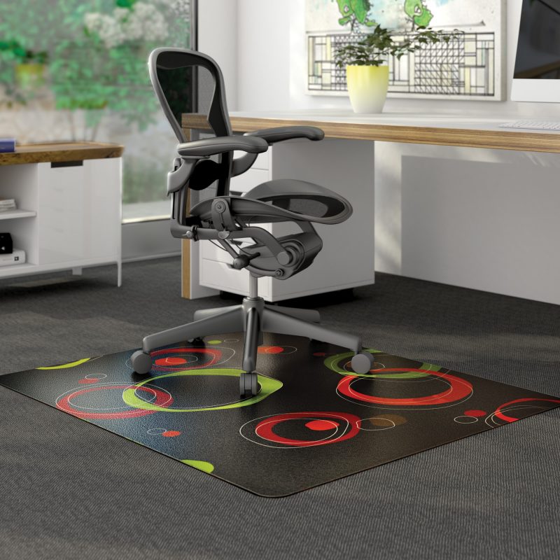 Black Chair Mats for Medium Pile Carpets - Modern Office