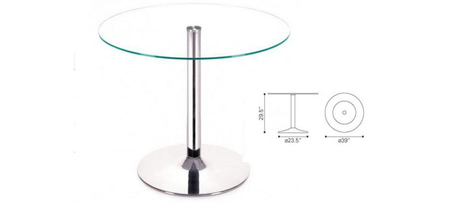 ZUO Galaxy 39 RD Glass Top List $425